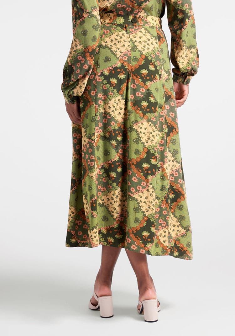Garden Plot Twist Midi Skirt Product Image