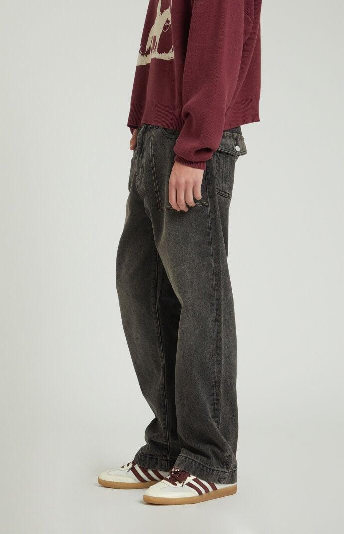 Men's Tinted Contrast Stitch Baggy Jeans - 28W x 30L Product Image