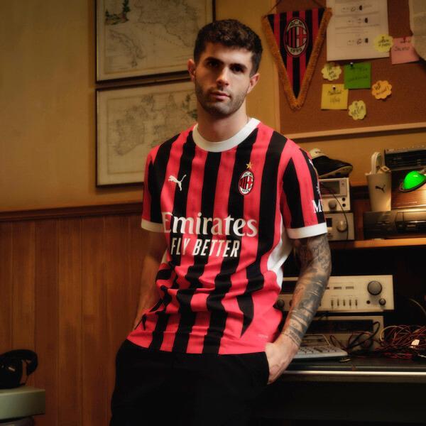 PUMA AC Milan 24/25 Men's Replica Home Soccer Jersey in For All Time Red/Black Product Image