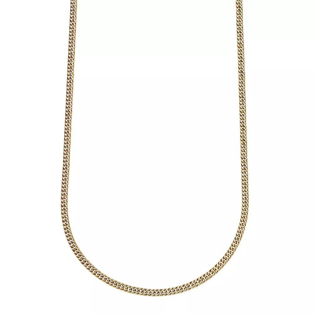 Mens LYNX Gold Tone Stainless Steel Link Chain Necklace Product Image