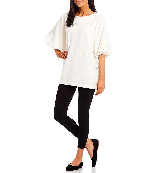Bryn Walker Wilder Elbow Dolman Banded Short Sleeve Crew Neck Tunic Product Image