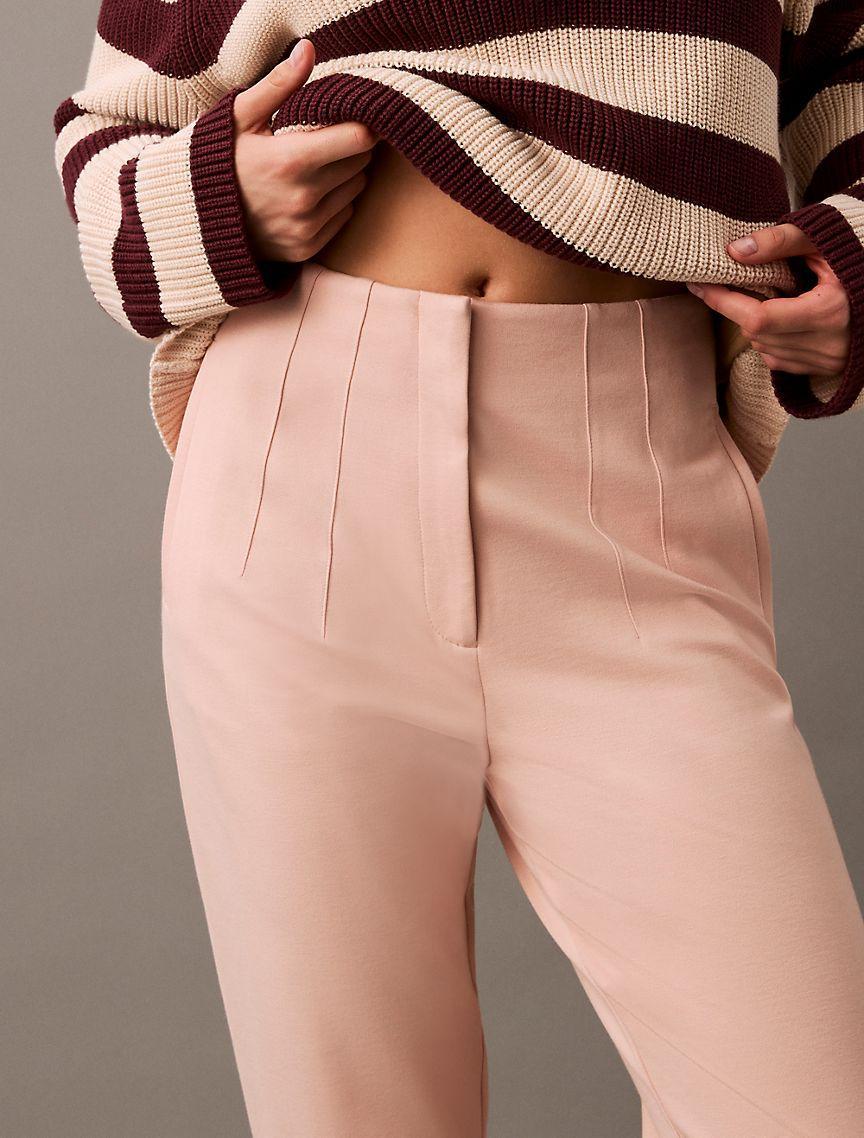 Calvin Klein Women's Ponte Cropped Straight Pants - Blue - XS Product Image