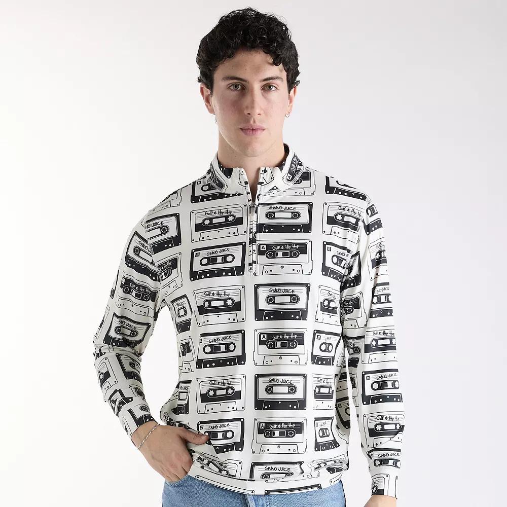 Men's SwingJuice Golf Mixtape Quarter Zip Pullover, Size: XXL, Ivory Product Image