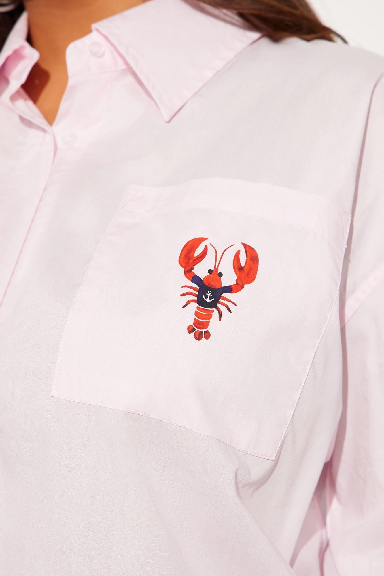 Lobster Life Poplin Shirt - Pink Product Image