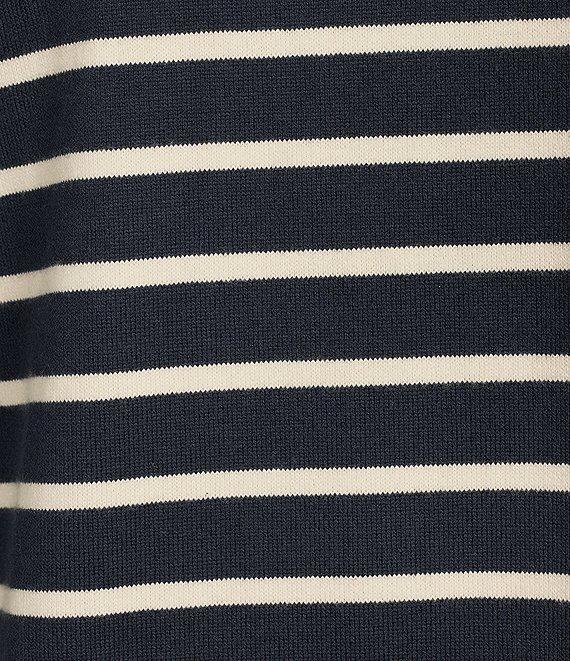 L.L.Bean Heritage Mariner Cotton Jersey Striped Funnel Neck Long Sleeve Top Product Image