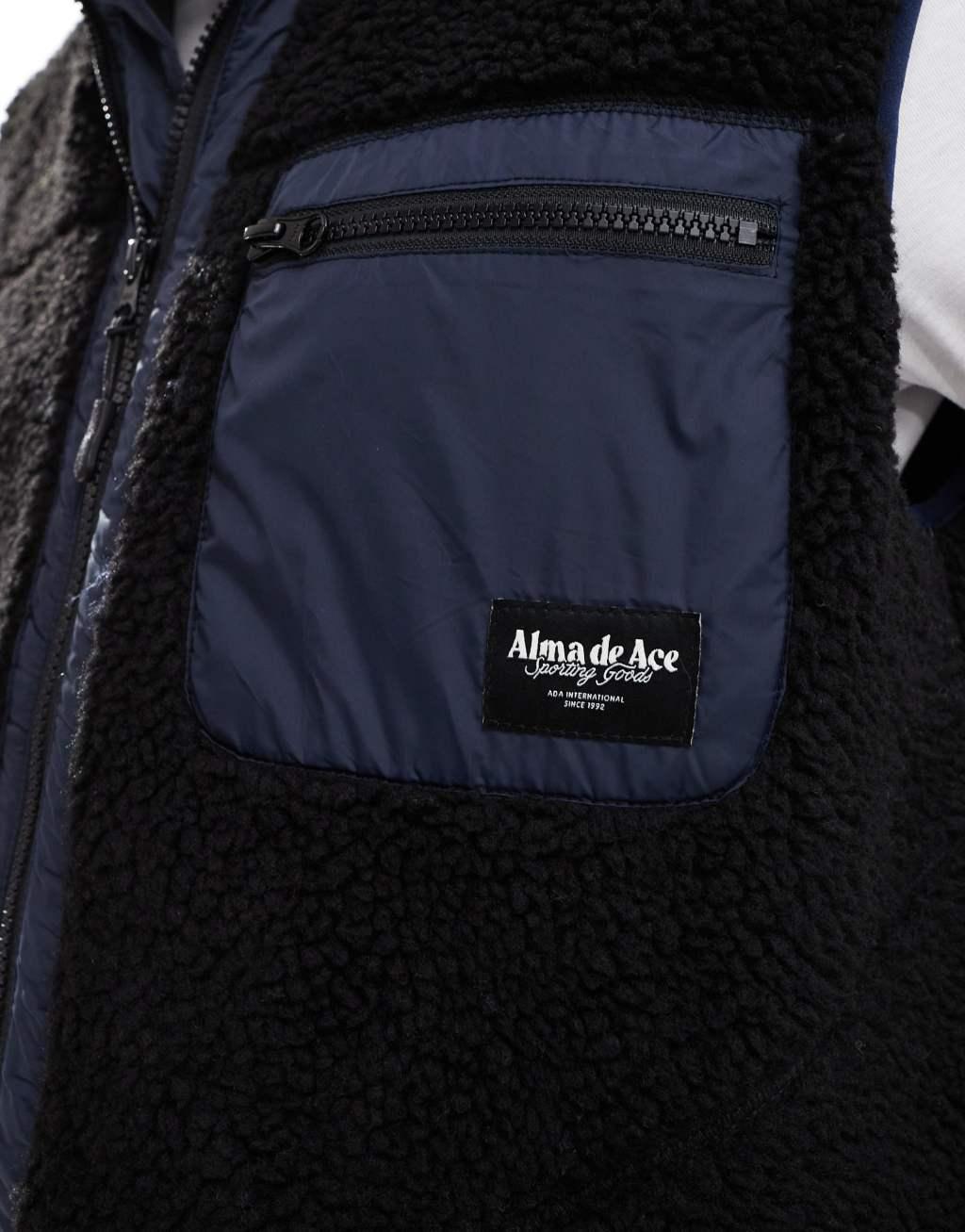 Alma de Ace borg vest in navy Product Image