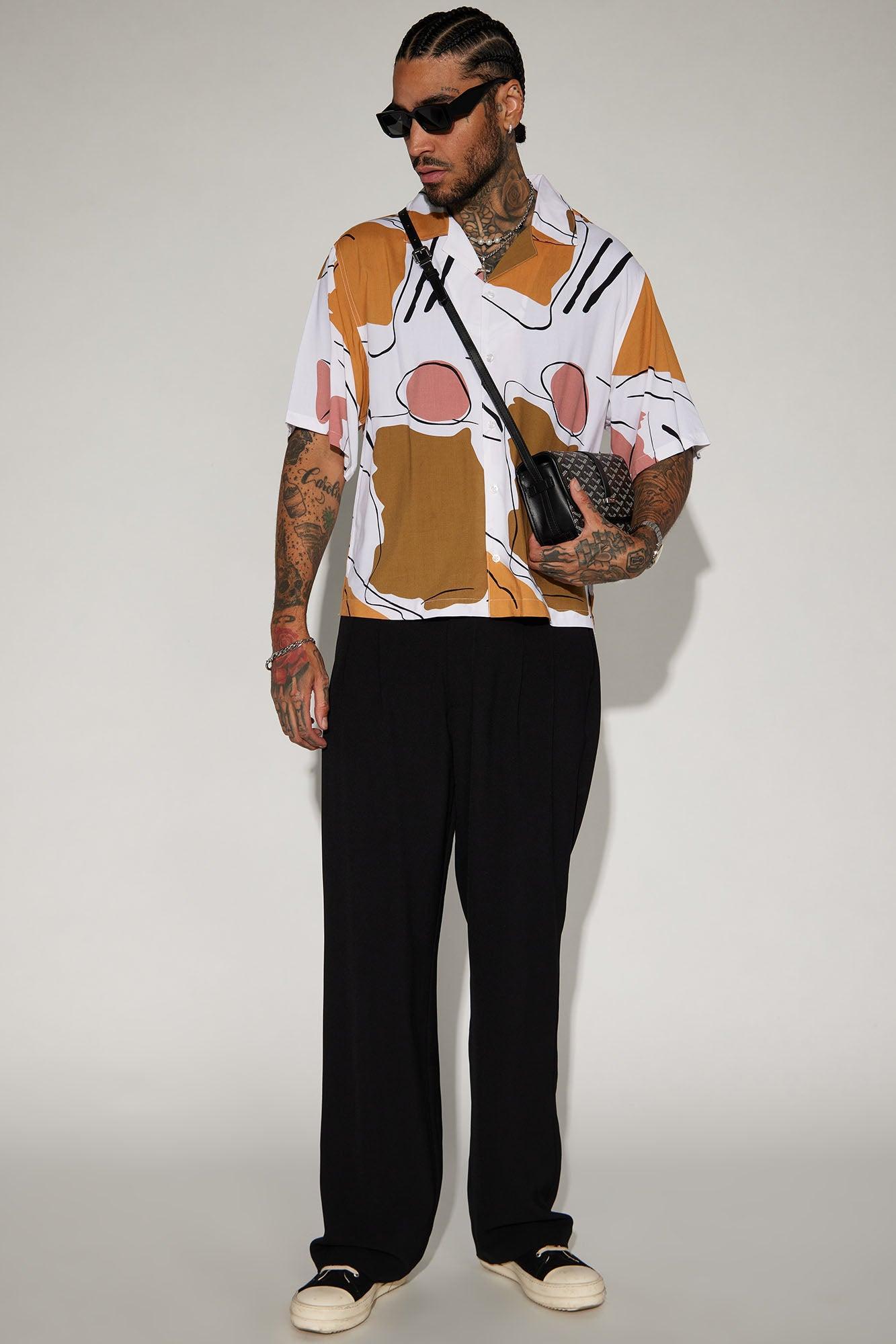 Art Show Button Up Shirt - White/combo Product Image