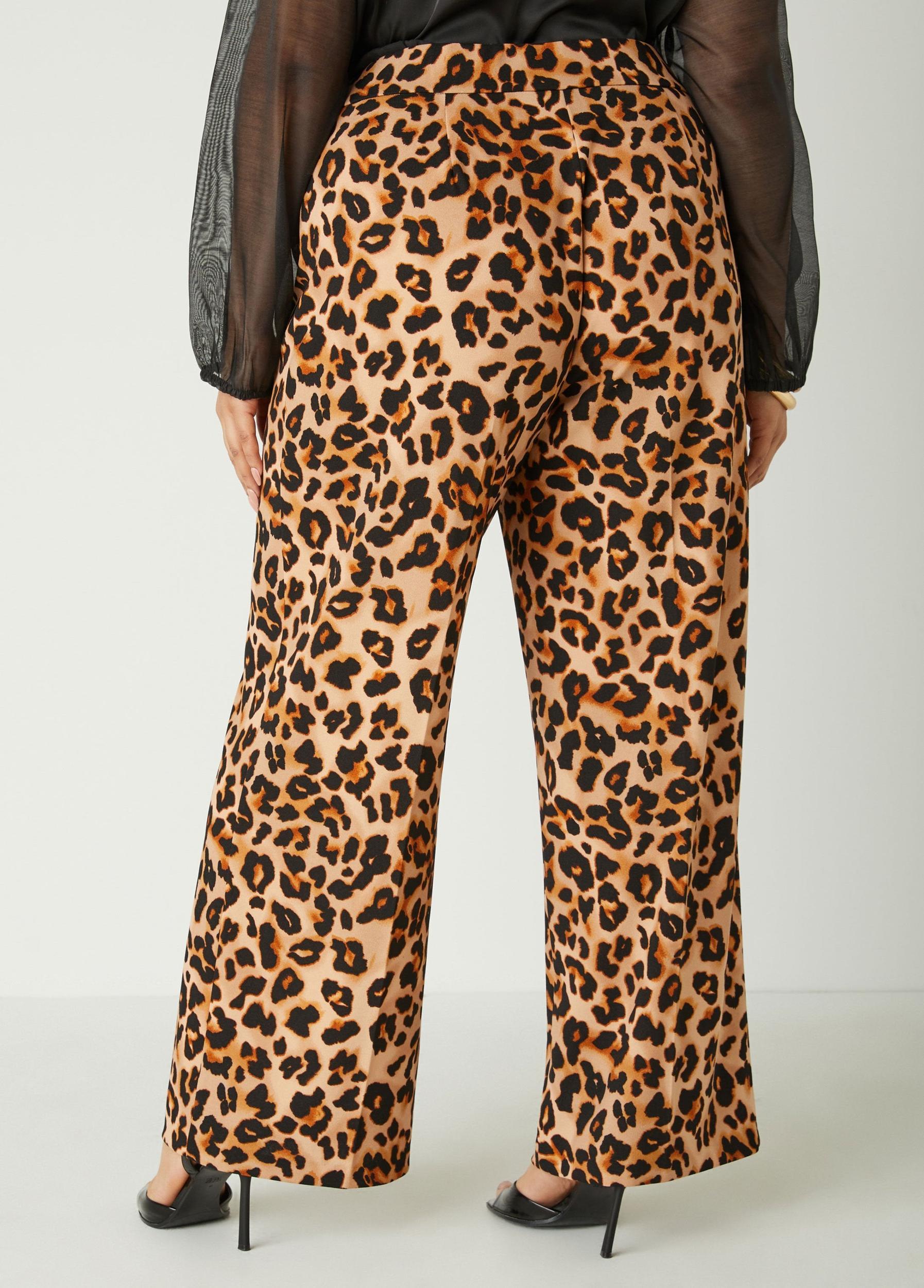 Animal Print Straight Leg Trousers Product Image