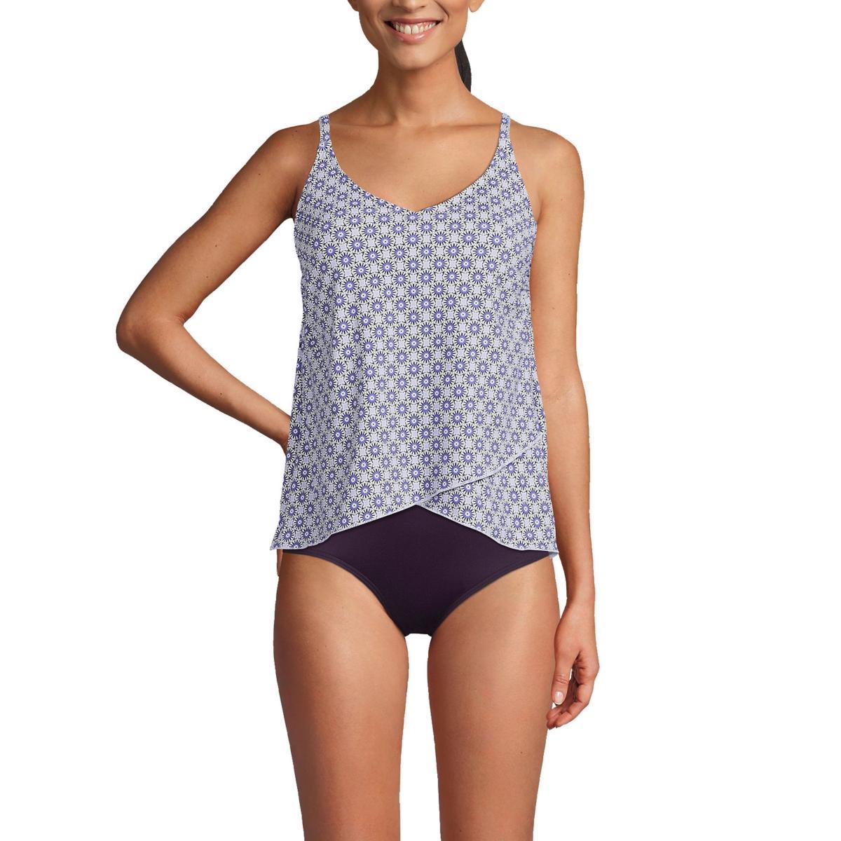 Womens Lands End DDD-Cup Chlorine Resistant Tulip Hem Tankini Swim Top Product Image