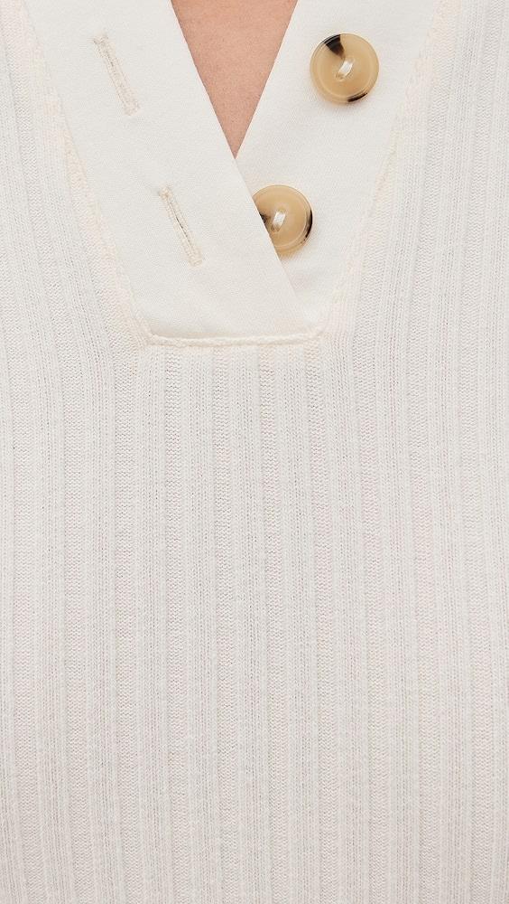 Vince Rib Long Sleeve Henley | Shopbop Product Image