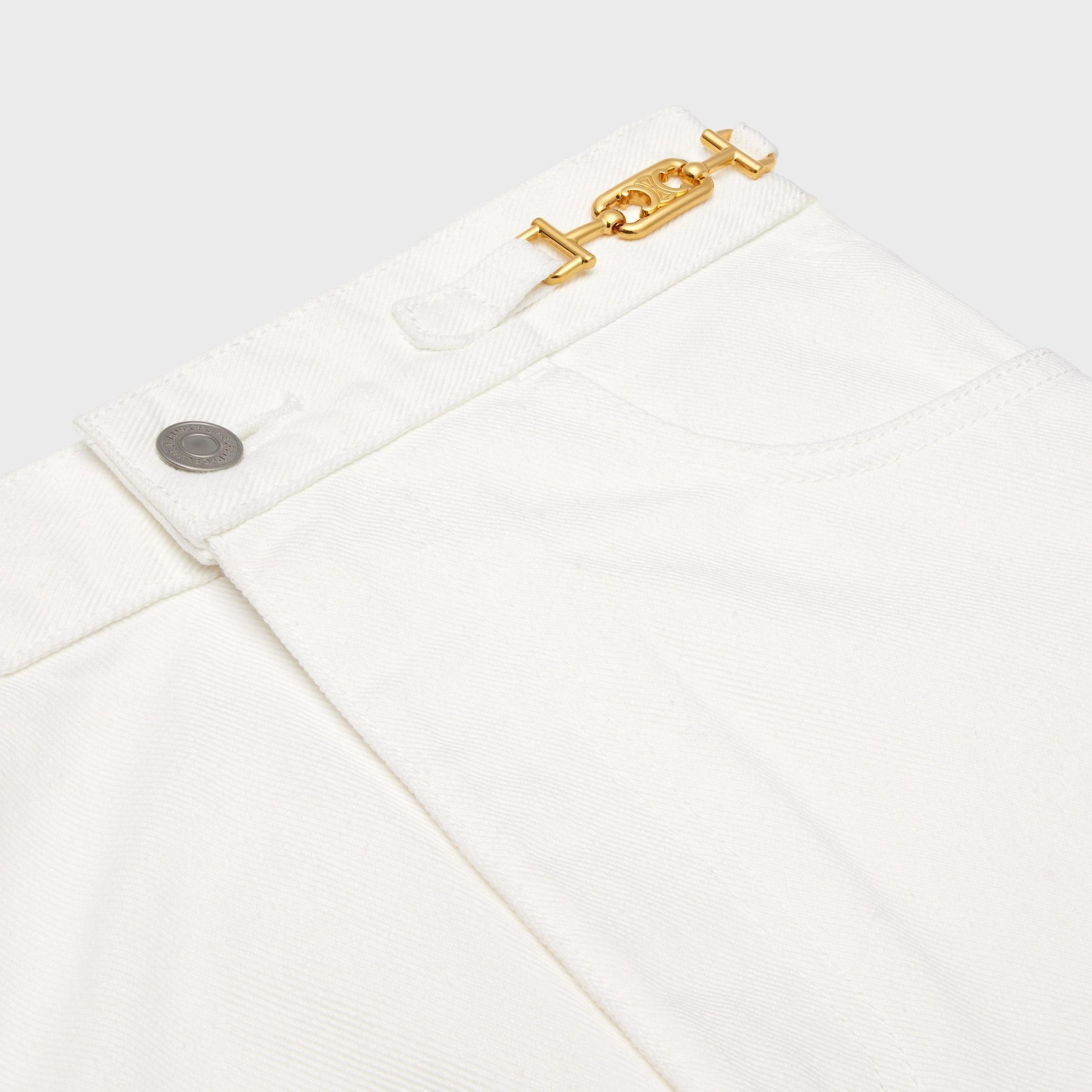 Jane flared jeans in optic white wash denim Product Image