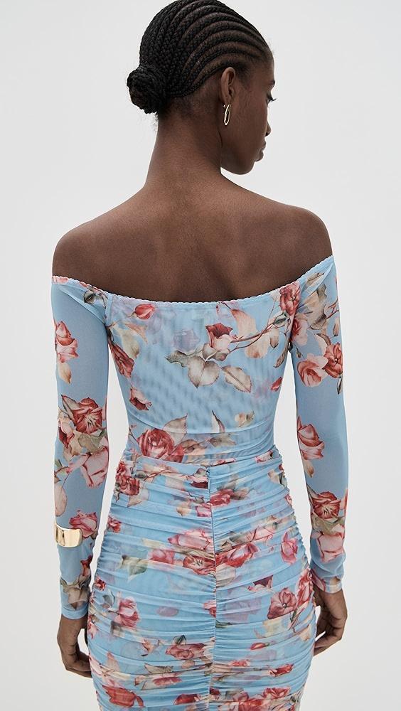 L'AGENCE Peonie Off Shoulder Thong Bodysuit | Shopbop Product Image