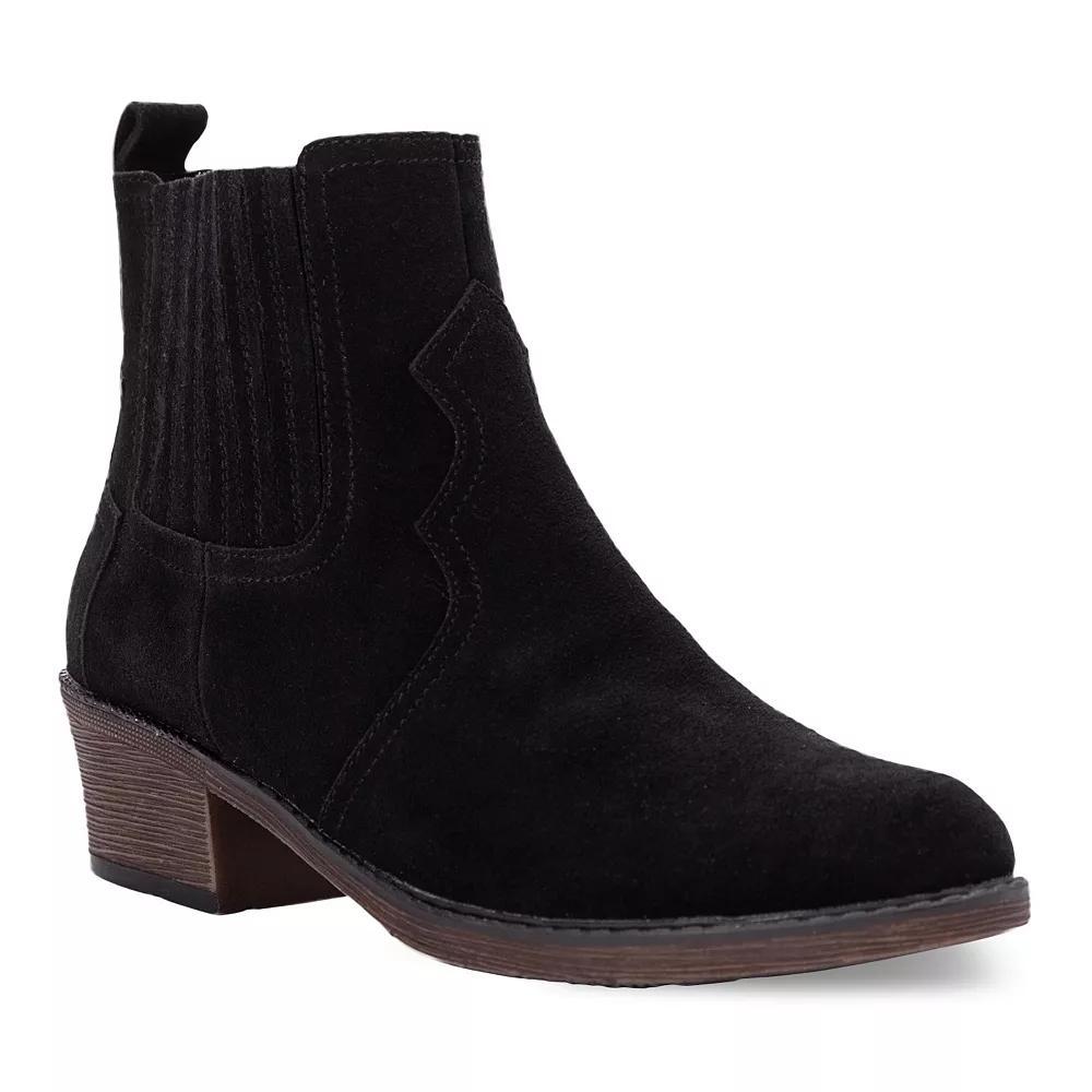Propet Reese Women's Suede Ankle Boots, Size: 7 N, Black Product Image