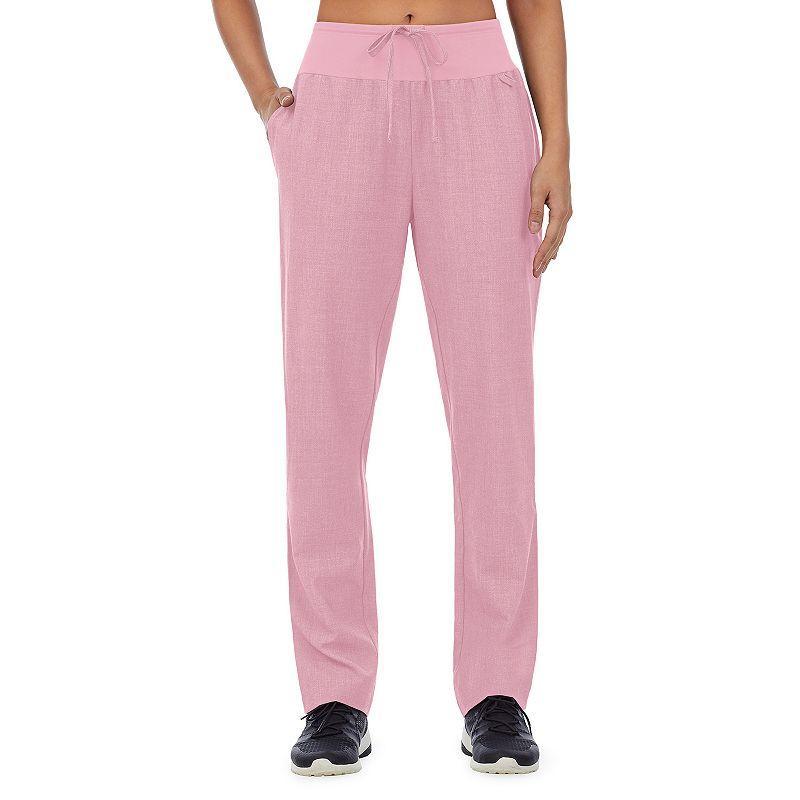 Petite Cuddl Duds Scrubs Classic Pants, Womens Grey Heather Gray Product Image
