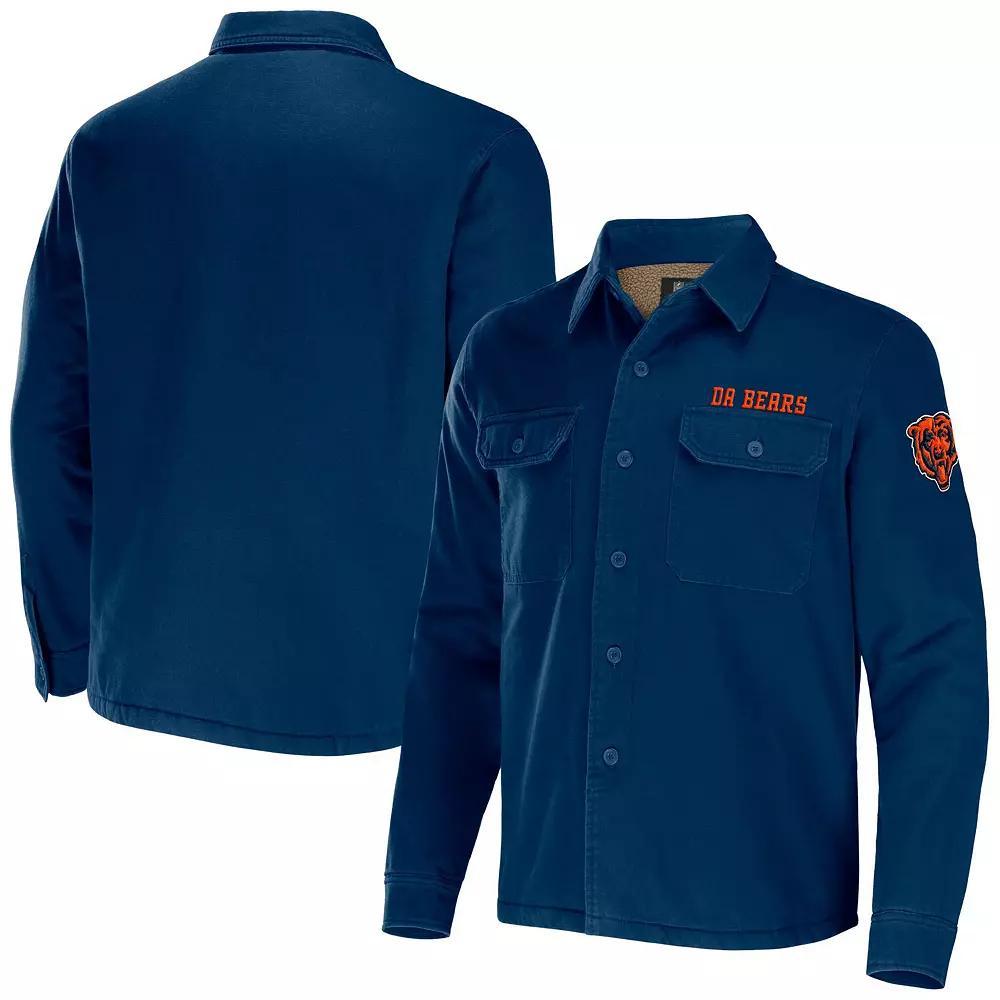 Men's NFL x Darius Rucker Collection by Fanatics Black Baltimore Ravens Canvas Button-Up Shirt Jacket, Size: XL Product Image