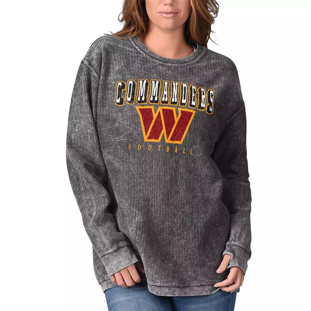 Women's G-III 4Her by Carl Banks Black Washington Commanders Comfy Cord Pullover Sweatshirt, Size: 2XL, Wft Black Product Image