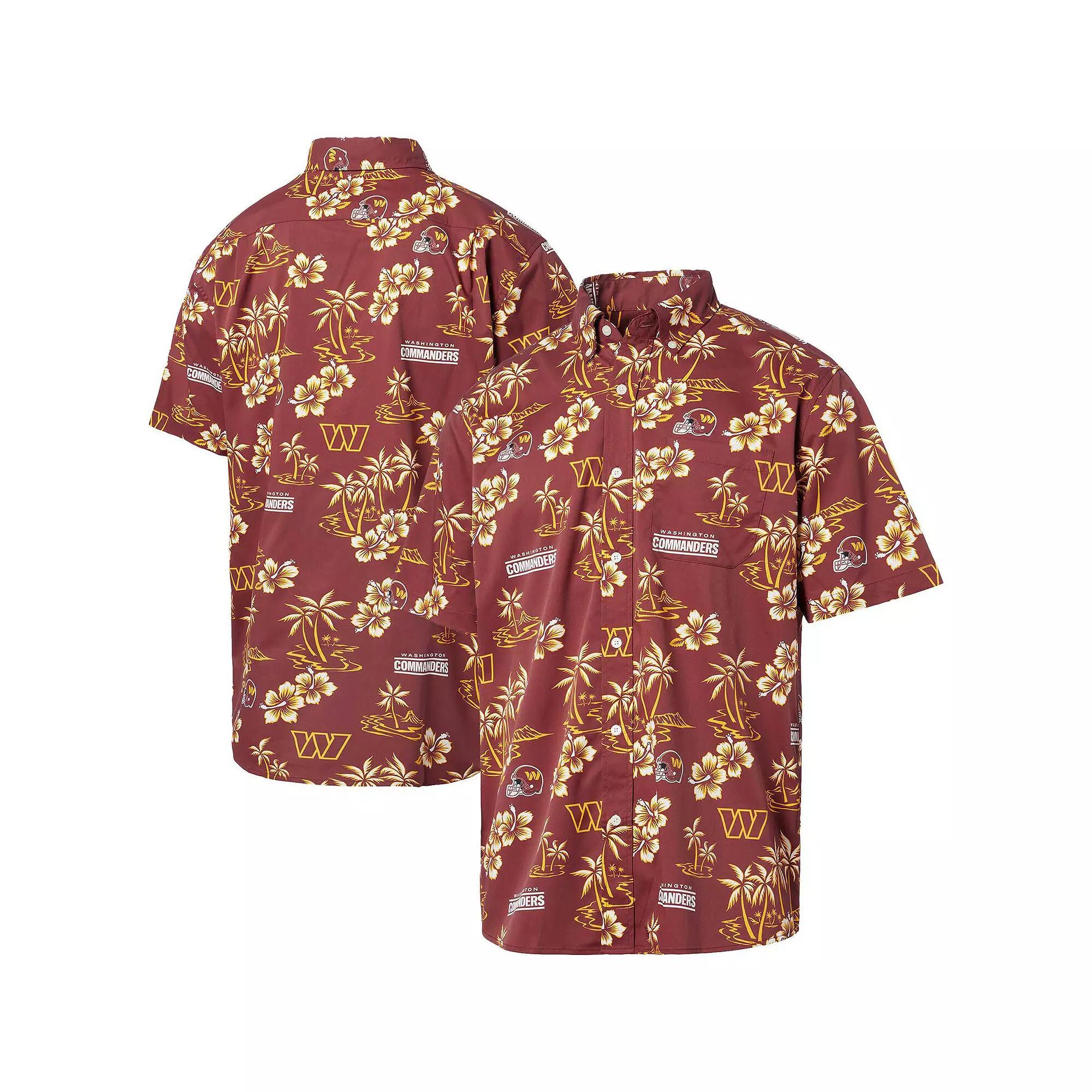 Men's Reyn Spooner Burgundy Washington Commanders Kekai Button-Up Shirt, Size: 3XL, Wft Med Re Product Image