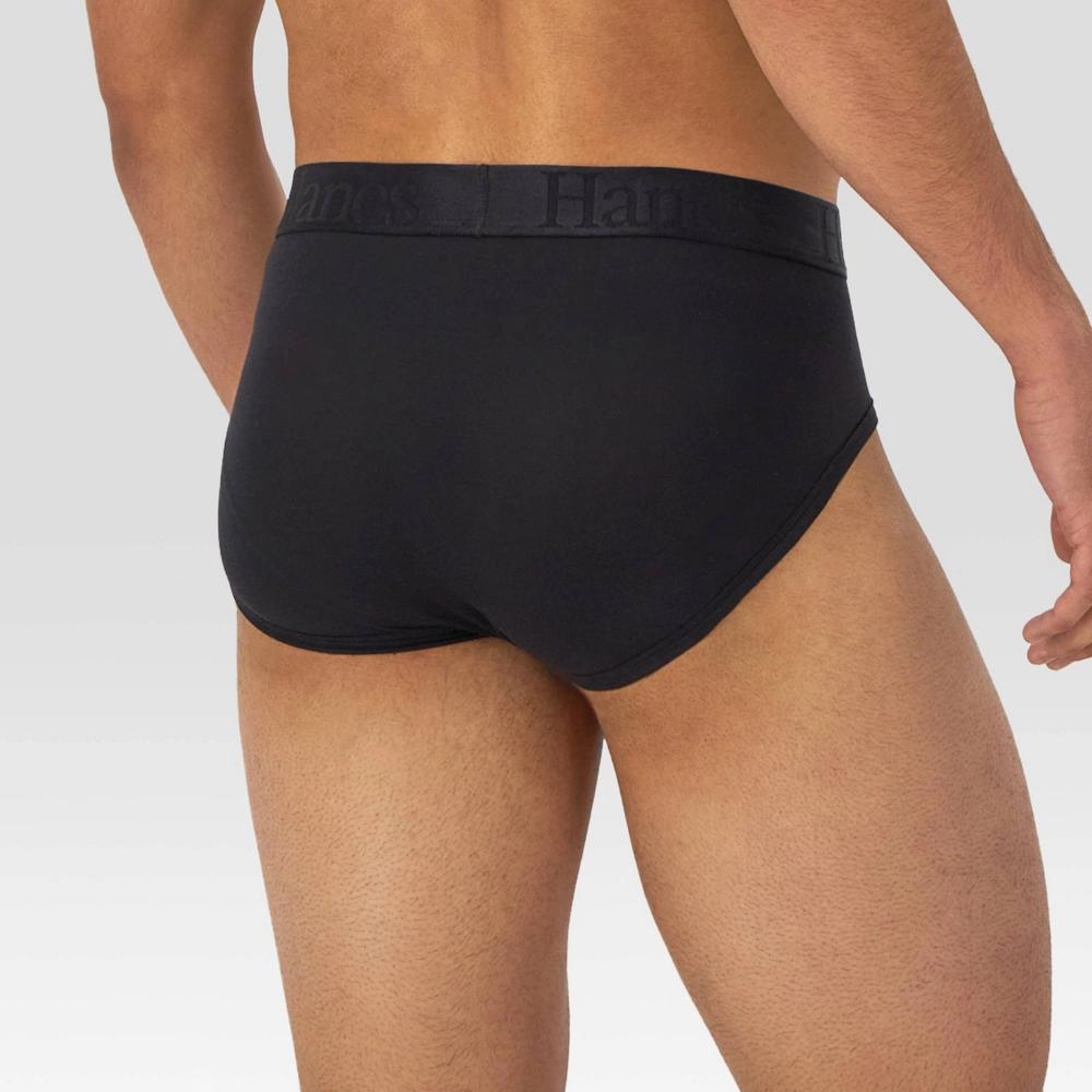 Hanes Originals Premium Men's SuperSoft Briefs 3pk - Blue/Black Product Image