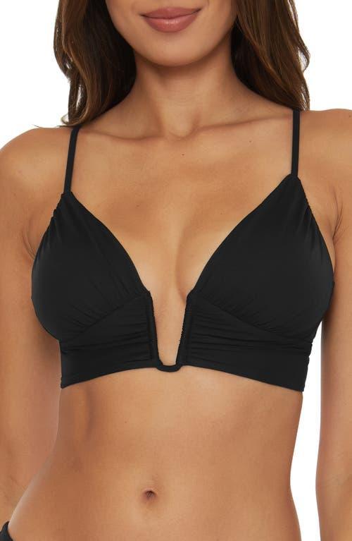 BECCA Color Code Shirred U Wire Over The Shoulder Halter Women's Swimwear Product Image