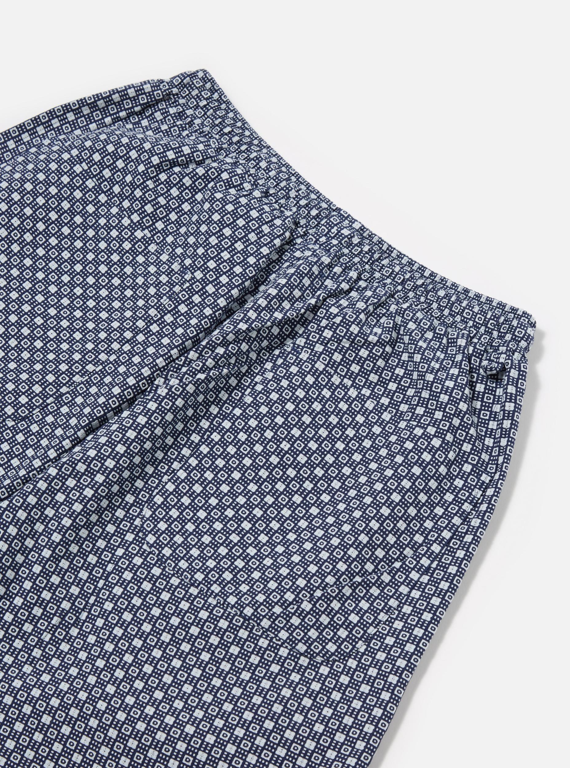 Navy Tile 3 Cotton Simple Short Product Image
