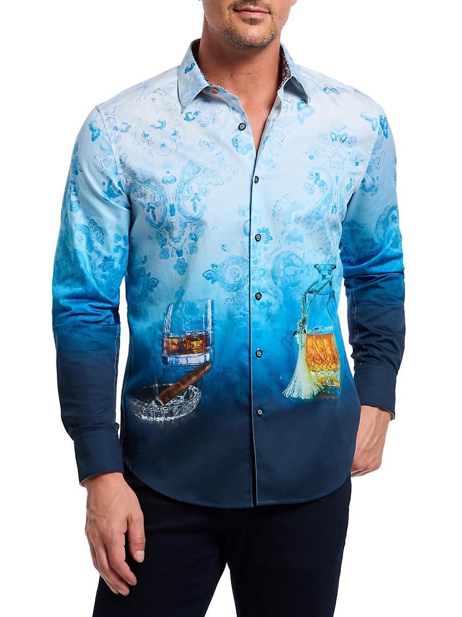 Mens Garrick Club Ombr Stretch Cotton Shirt Product Image