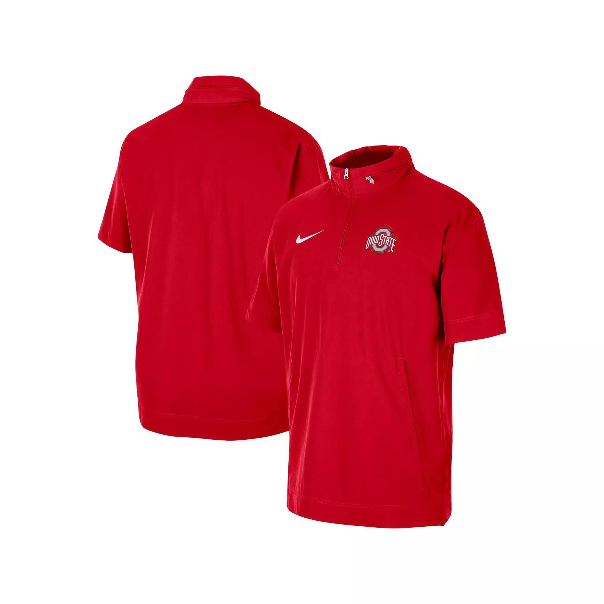 Men's Nike Anthracite Oklahoma Sooners Coaches Half-Zip Short Sleeve Jacket, Size: Small, Grey Product Image