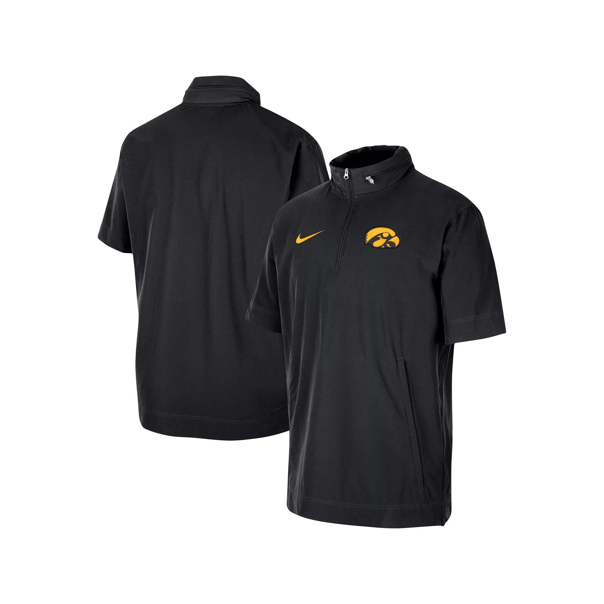 Men's Nike Anthracite Oklahoma Sooners Coaches Half-Zip Short Sleeve Jacket, Size: Small, Grey Product Image