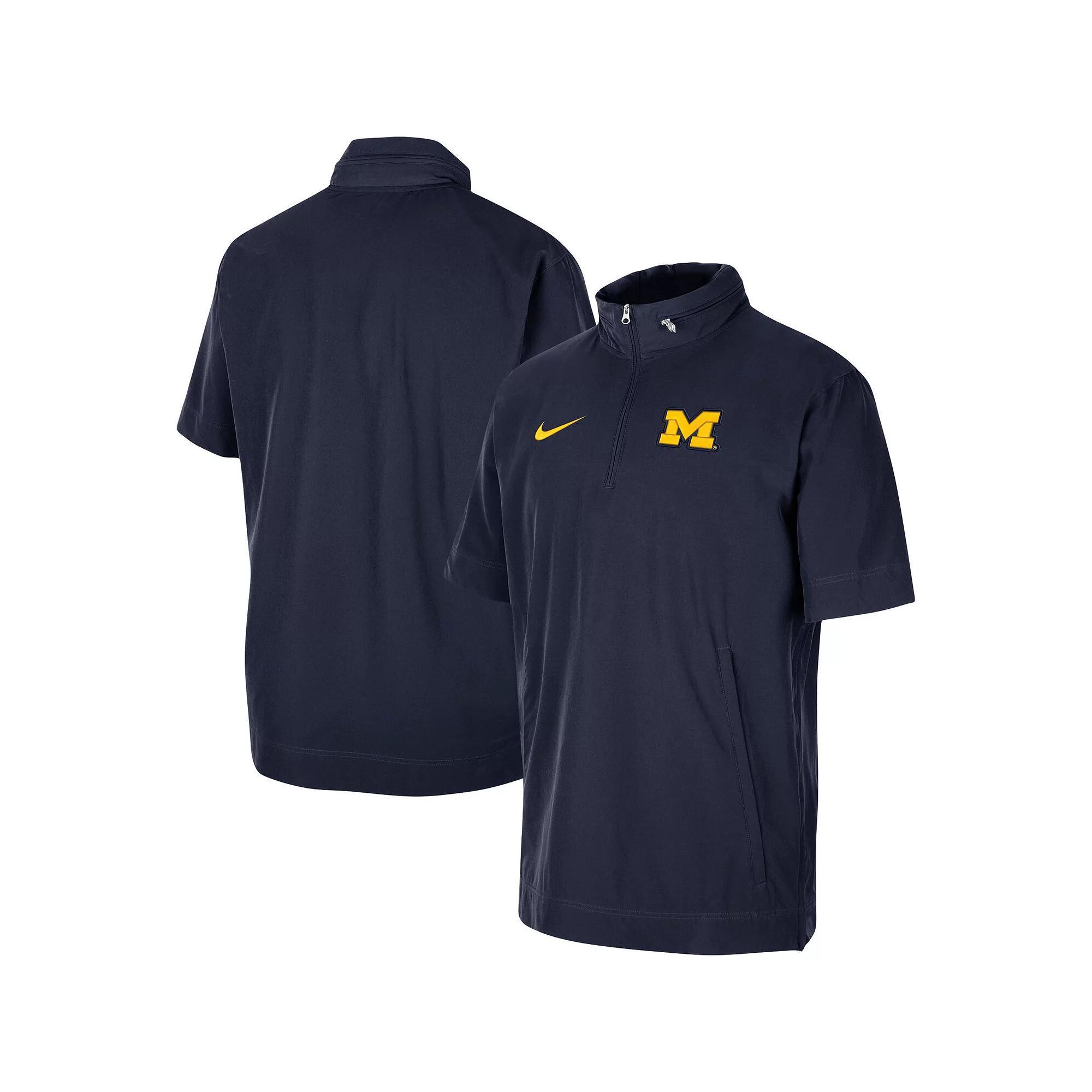 Men's Nike Anthracite Oklahoma Sooners Coaches Half-Zip Short Sleeve Jacket, Size: Small, Grey Product Image