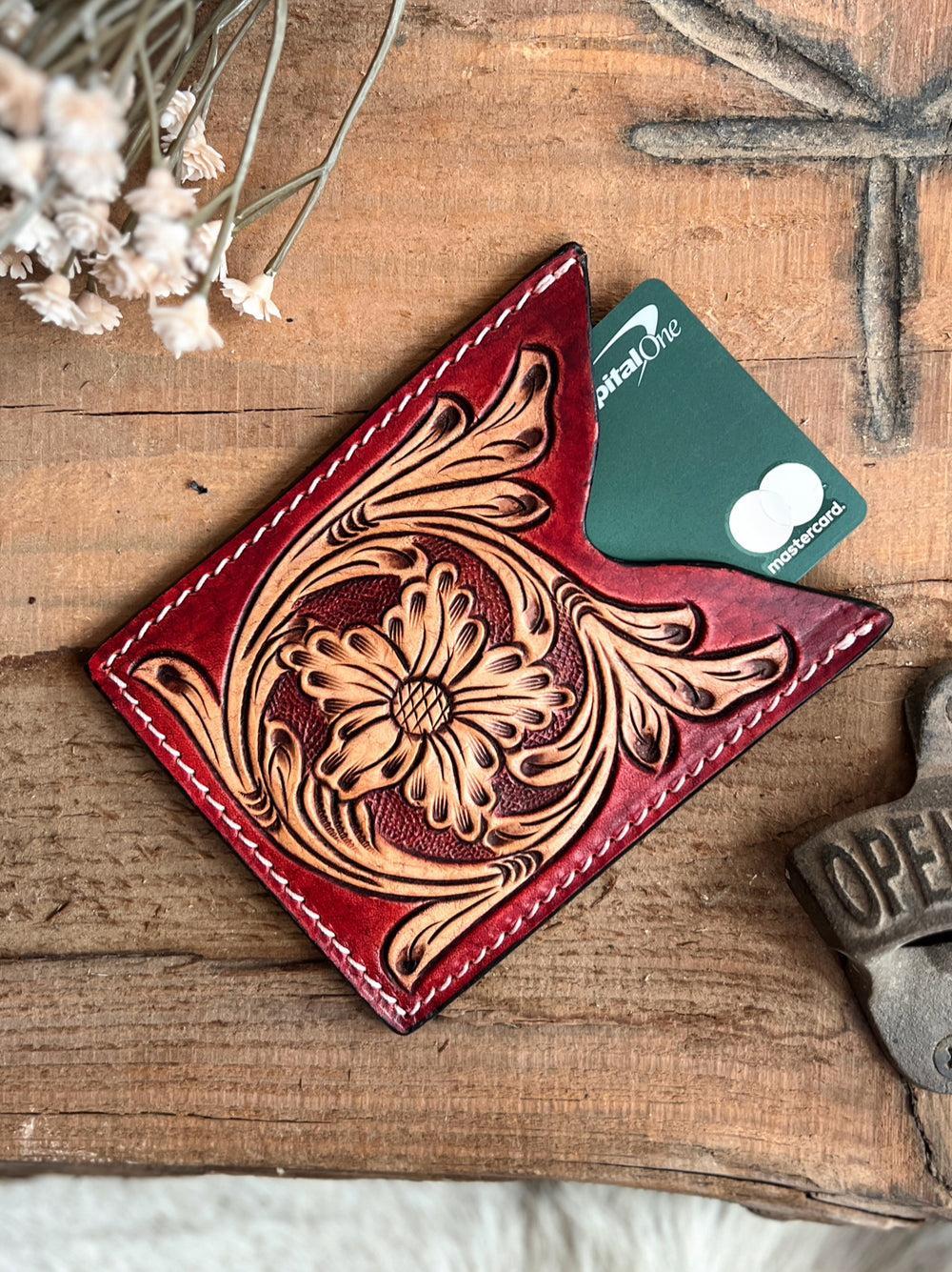 American Darling Tooled Leather Card Holder Product Image