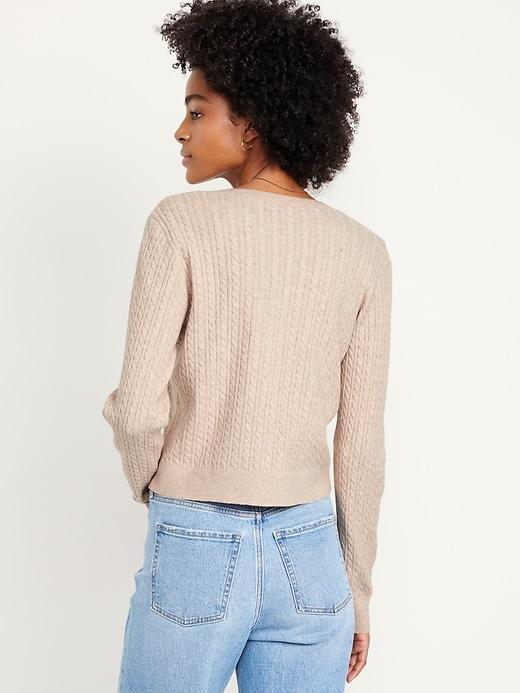 SoSoft Cable Crop Cardigan Sweater Product Image