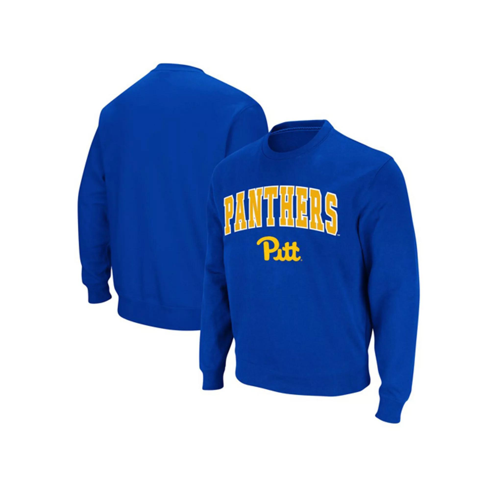 Men's Colosseum Royal Pitt Panthers Arch & Logo Sweatshirt, Size: Large, Blue Product Image
