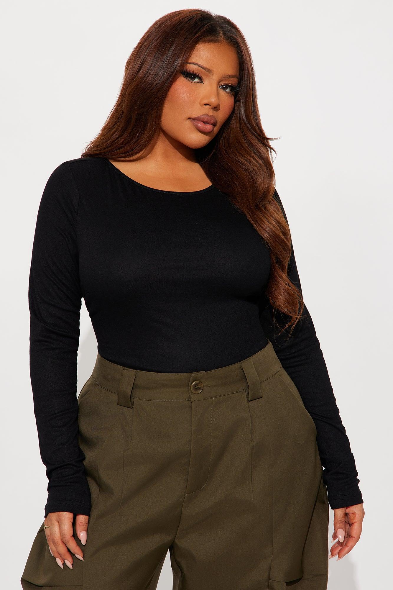 Linny Long Sleeve Top - Black Product Image
