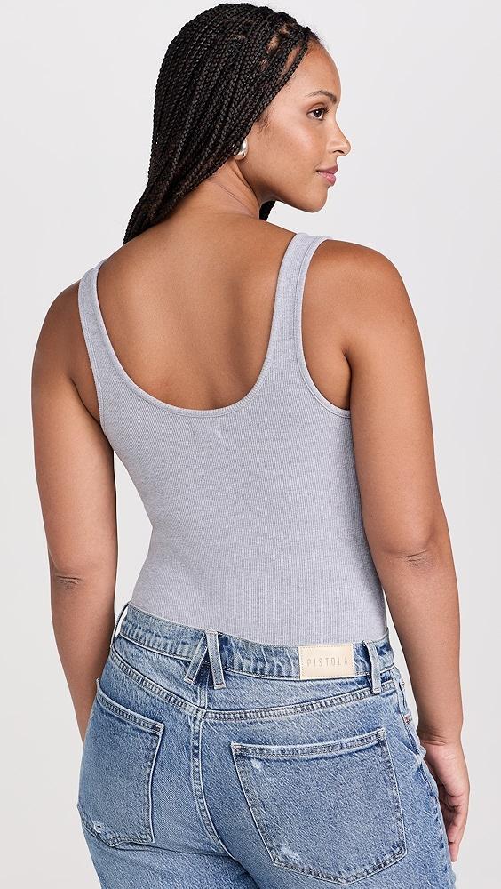 L'AGENCE Nica Scoop Neck Tank Bodysuit | Shopbop Product Image