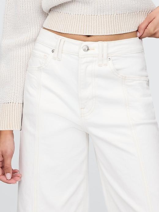 High Rise Stride Wide-Leg Ankle Jeans Product Image