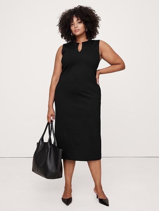 Everywhere Ponte Column Midi Dress Product Image