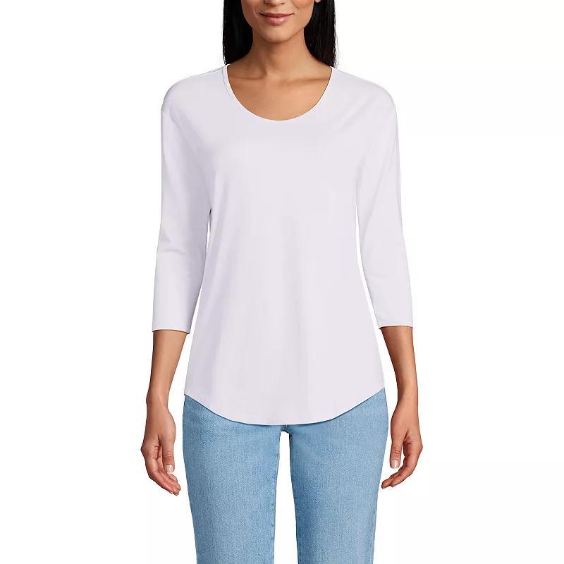 Women's Lands End Lightweight Jersey Tunic Top, Size: Medium, Black Product Image
