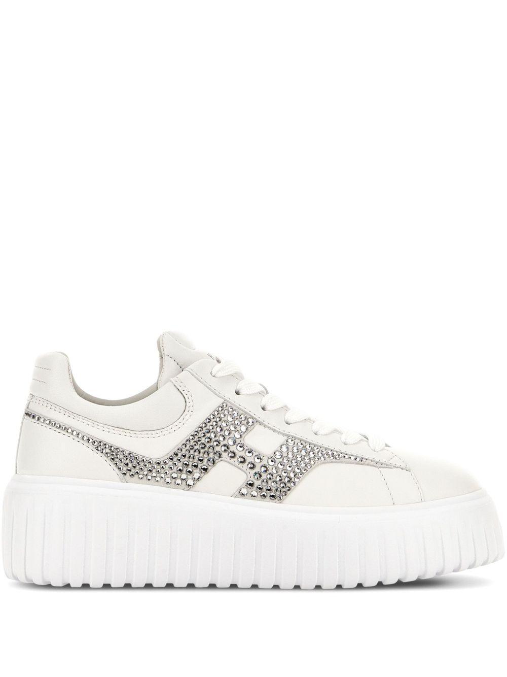 HOGAN Sneakers  H-stripes Silverwhite In Silver,white Product Image