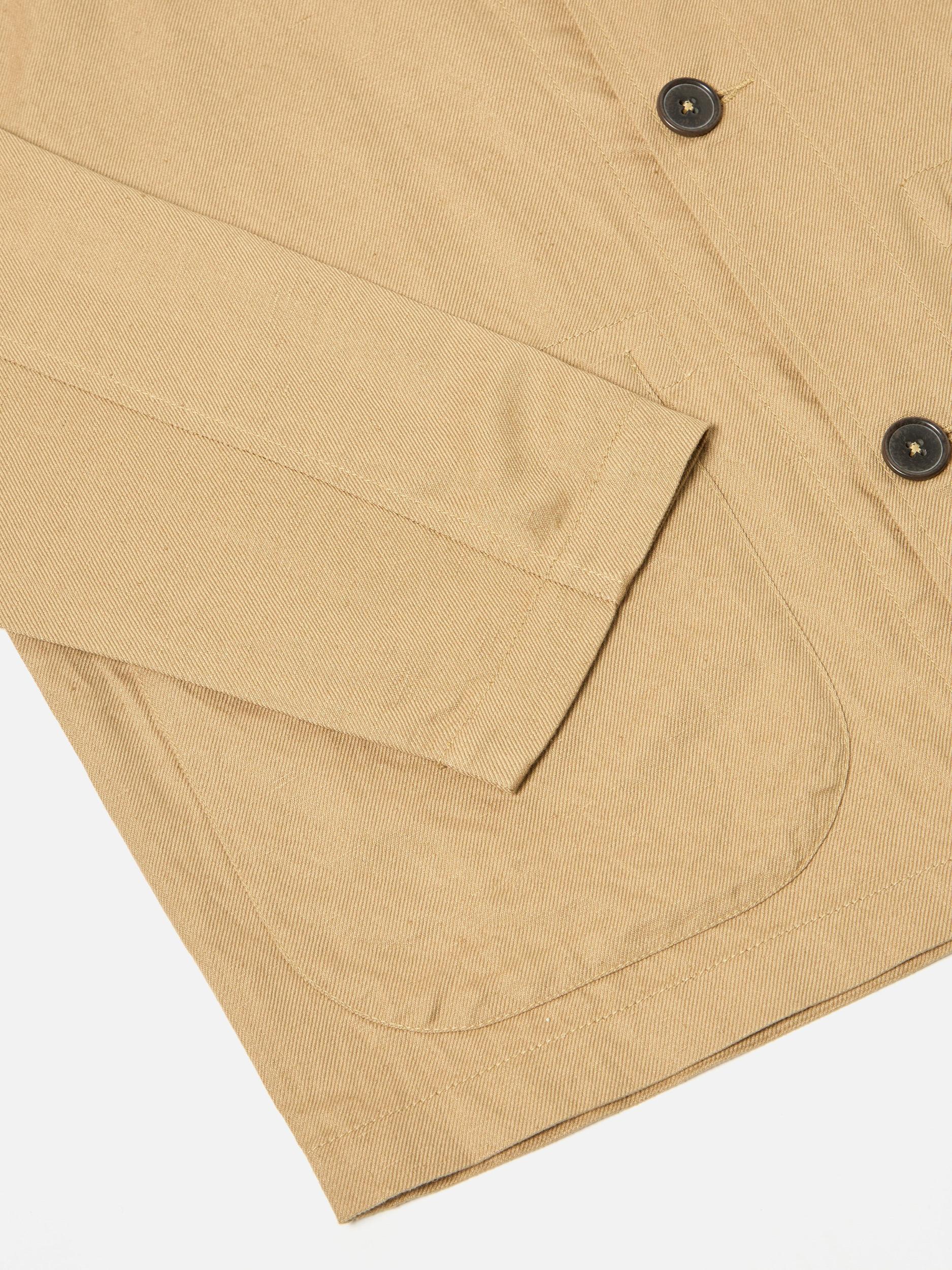 Universal Works Field Jacket in Sand Linen Cotton Suiting Product Image