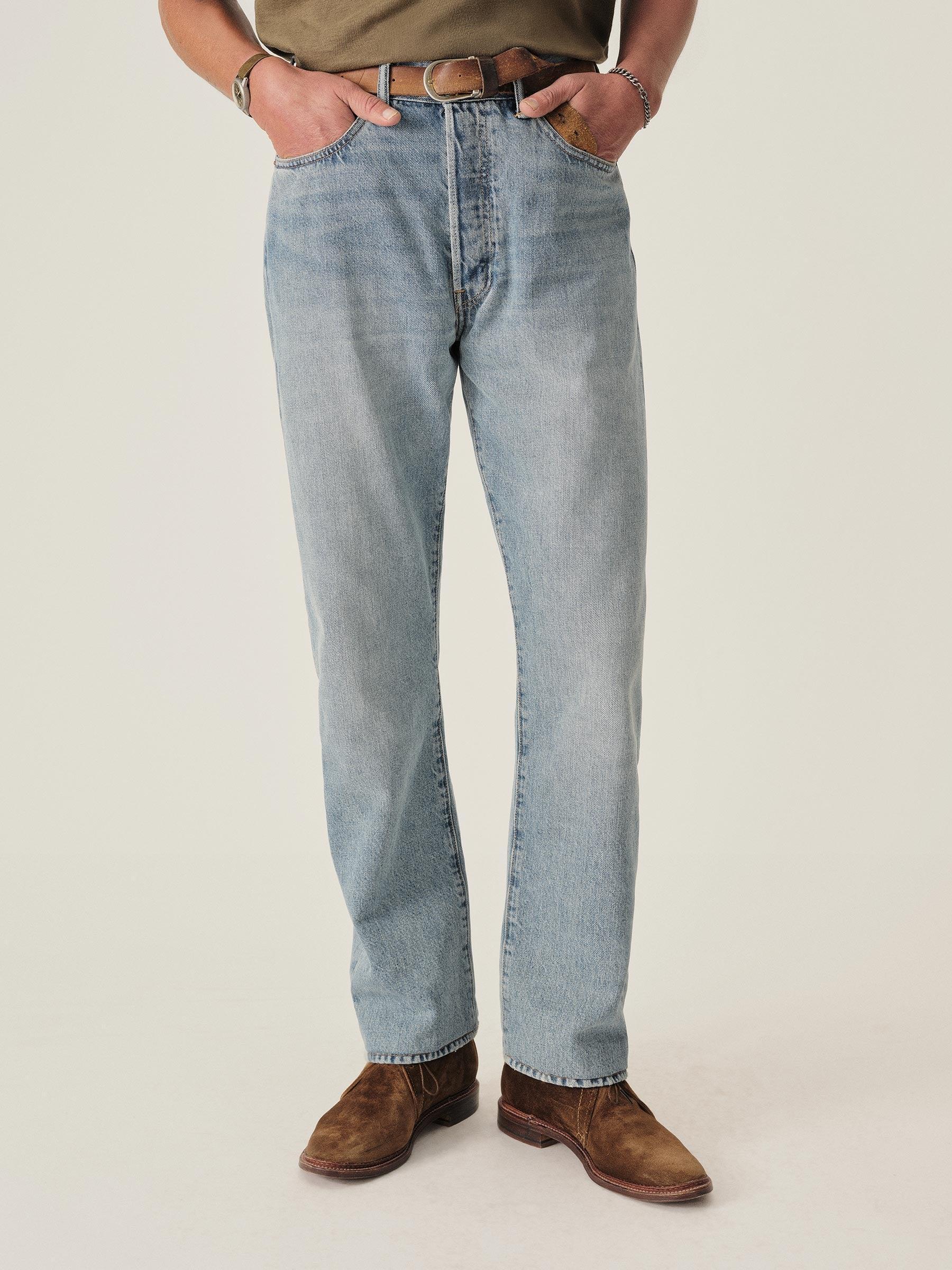 L043 Japanese Denim Full Saddle Jean Product Image