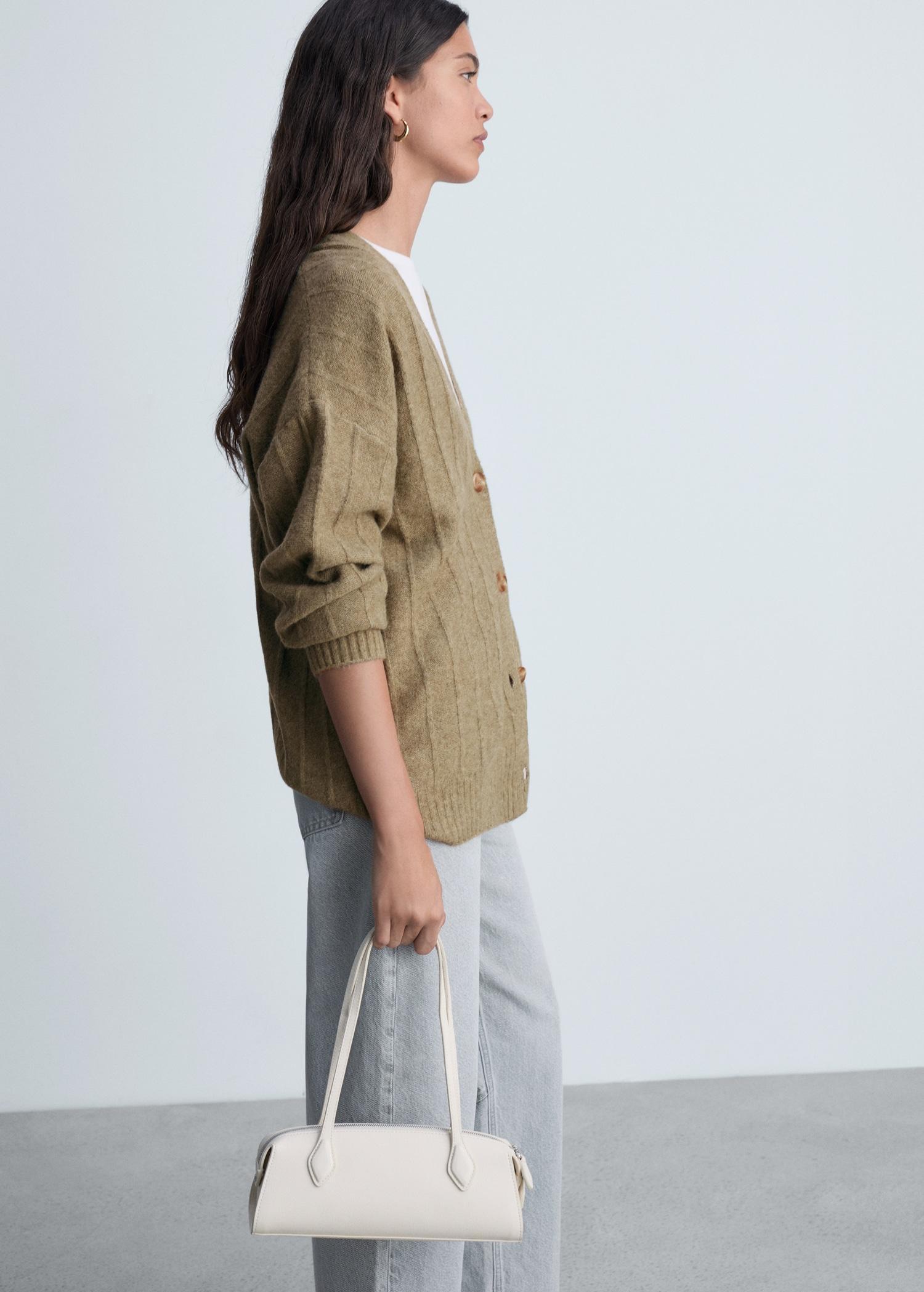 Buttoned long cardigan - Women | MANGO USA Product Image