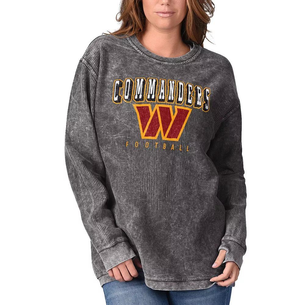 Women's G-III 4Her by Carl Banks Black Washington Commanders Comfy Cord Pullover Sweatshirt, Size: 2XL, Wft Black Product Image