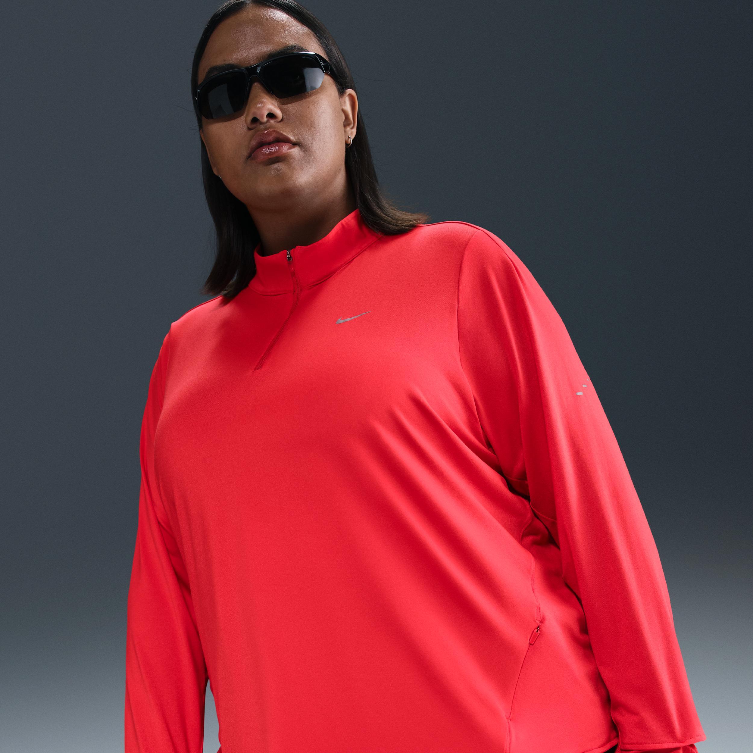 Nike Women's Swift Dri-FIT UV 1/4-Zip Running Top (Plus Size) Product Image