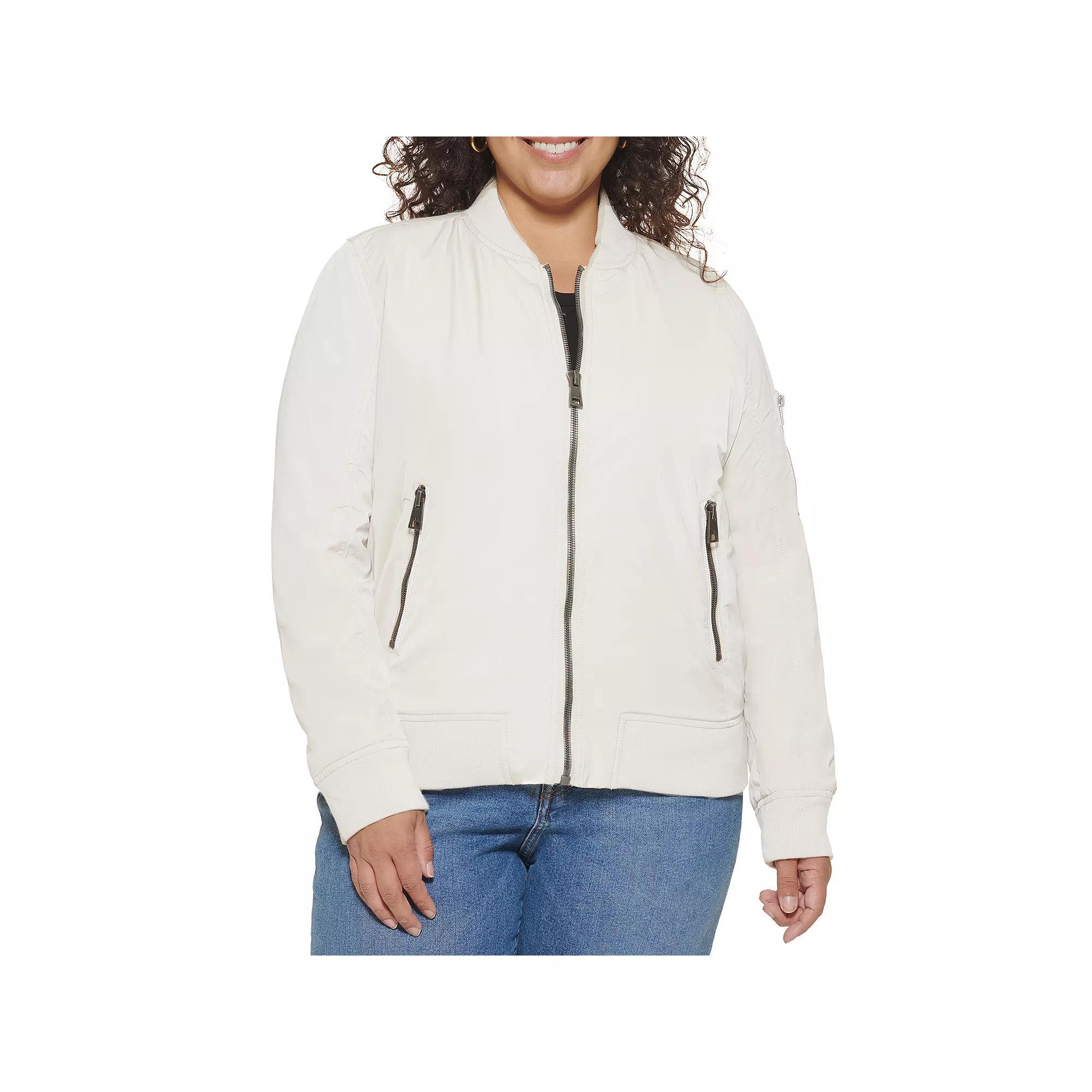 Plus Size Levi's® Newport Classic Bomber Jacket, Women's, Size: 2XL, White Product Image