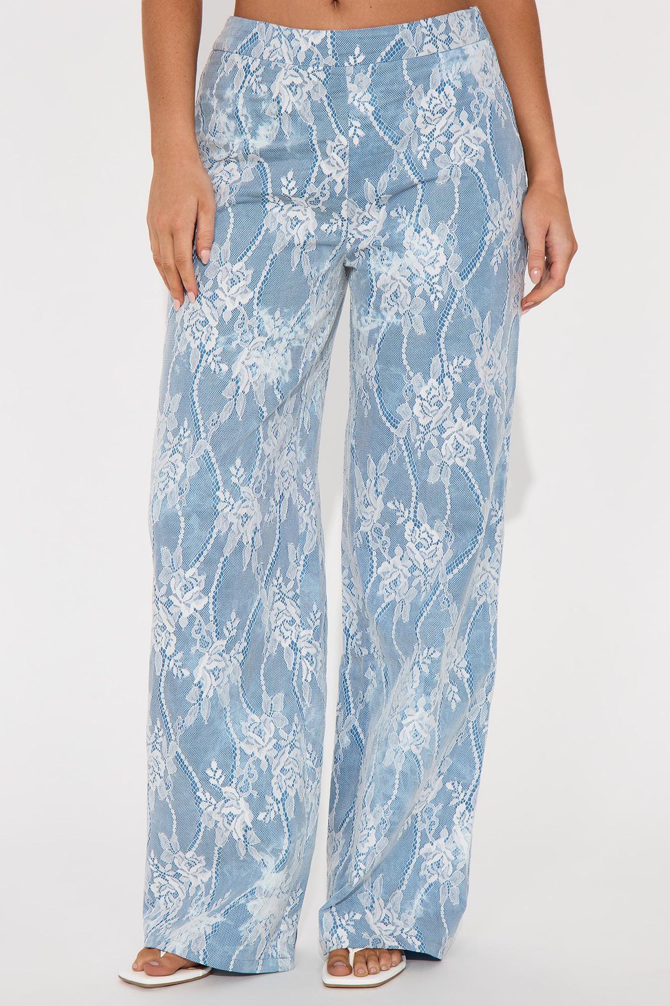 Marietta Lace Pant - White/combo Product Image
