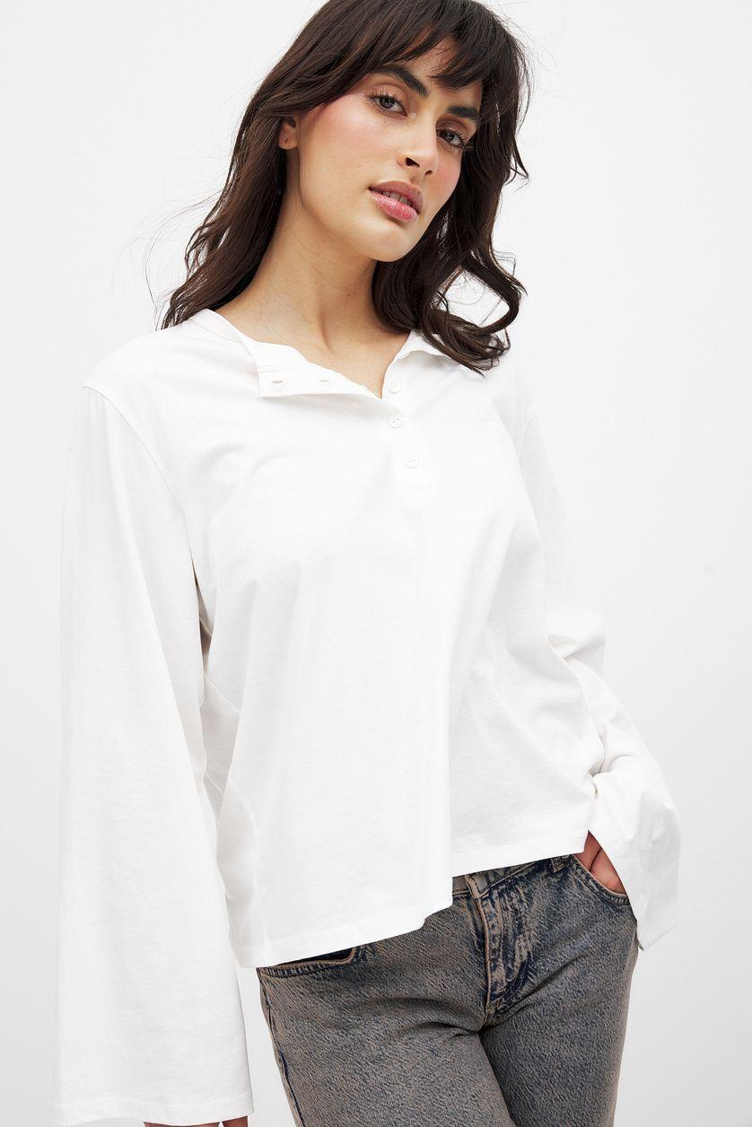 Button Long Sleeve Top Product Image