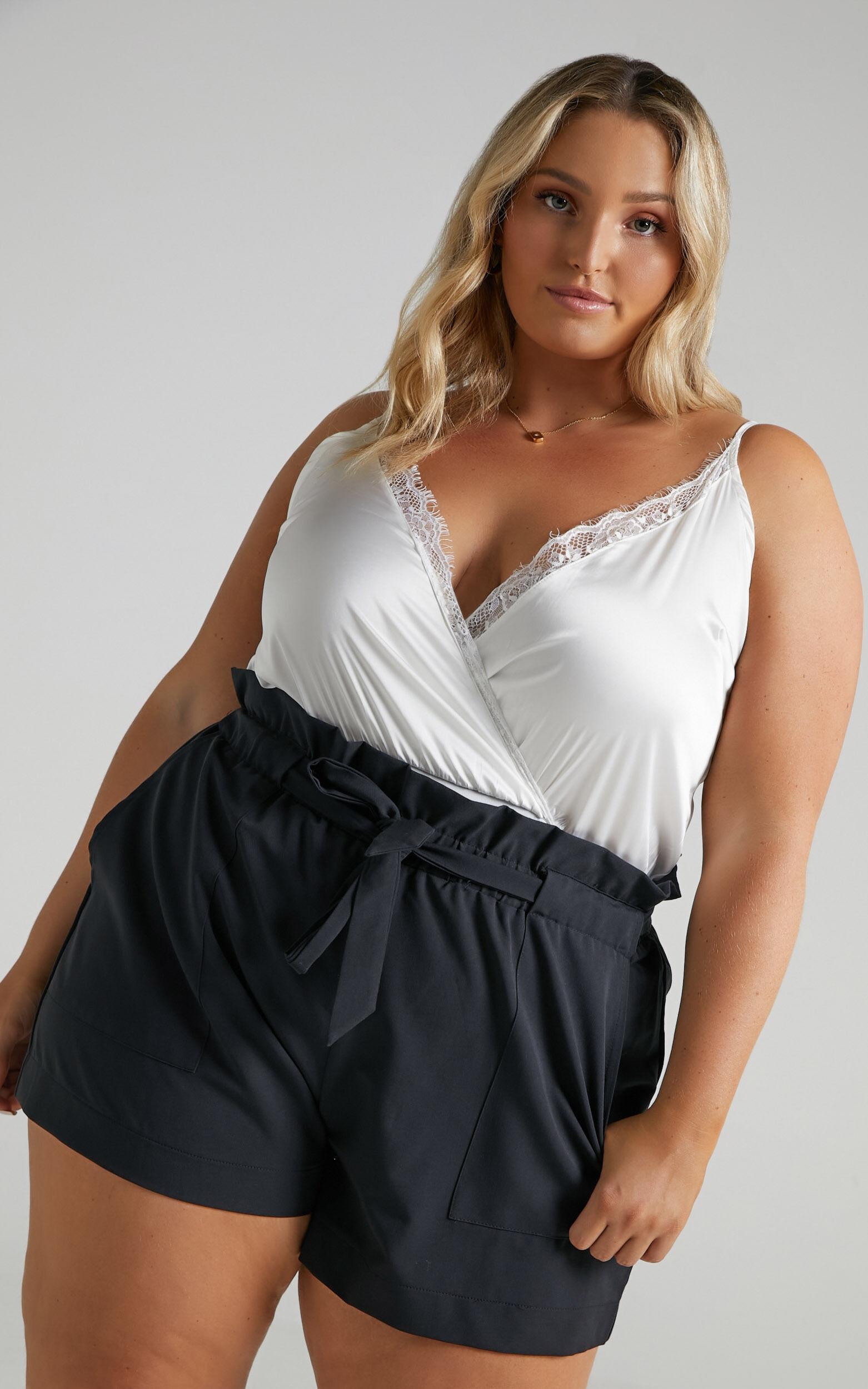 All Rounder Shorts - Paper Bag Shorts in Black Product Image
