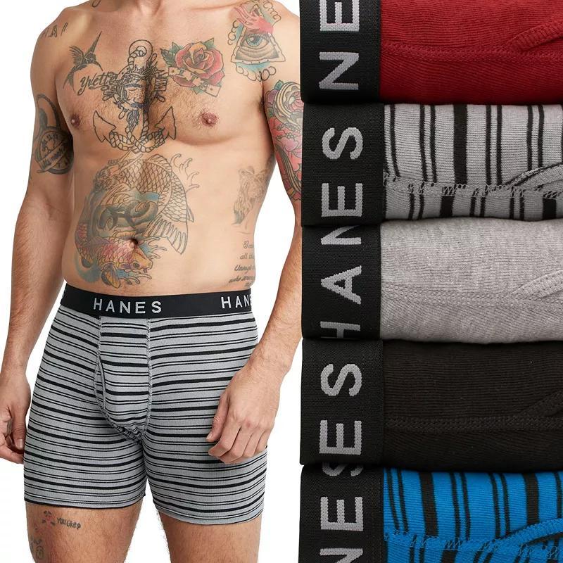 Mens Hanes 5-Pack Ultimate Cotton Boxer Brief Underwear Product Image