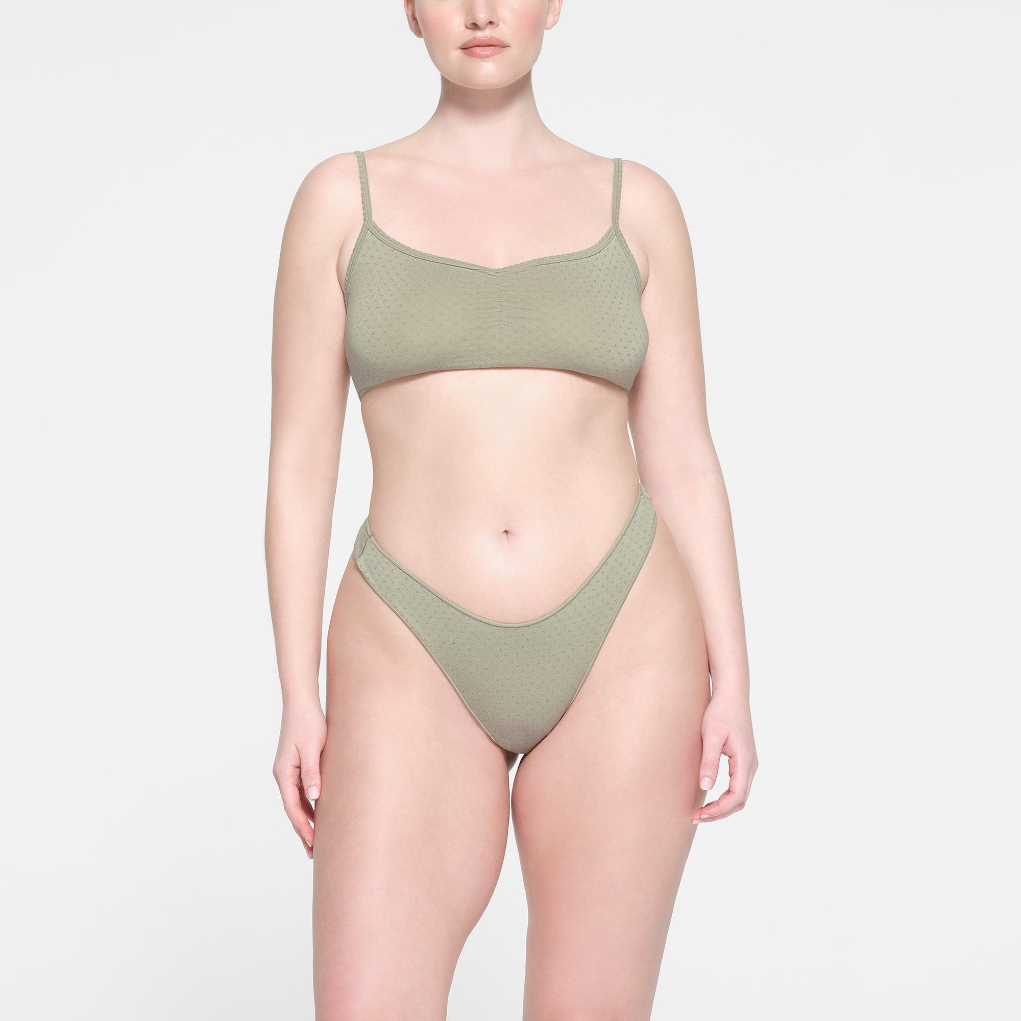 MICRO POINTELLE SCOOP BRALETTE | TALC Product Image