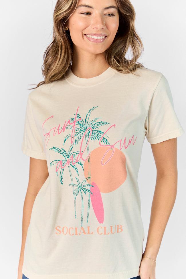 Surf & Sun Club Ivory Comfort Color Graphic Tee Product Image