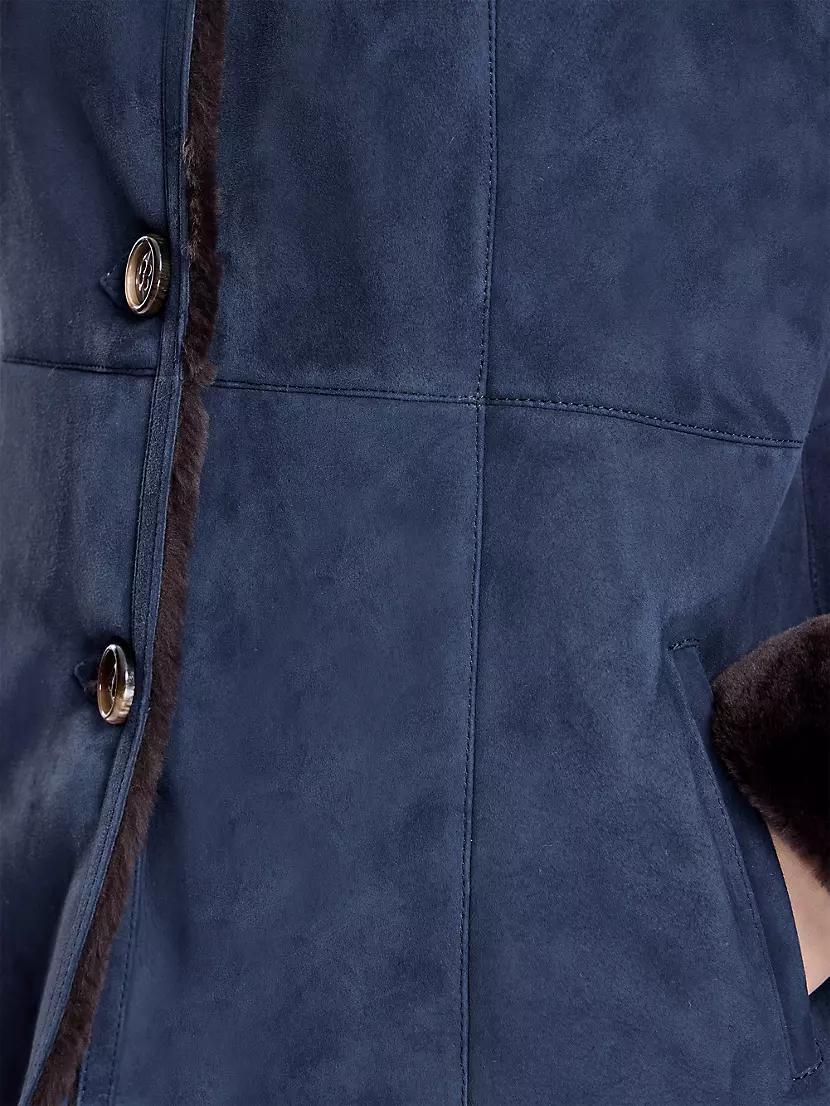 Seamed Nubuck & Shearling Jacket Product Image